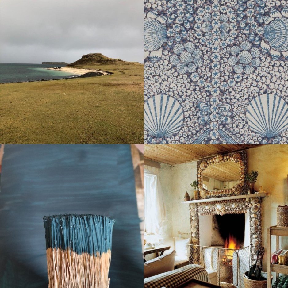 Hebridean Island Style collage on Charis White Interiors blog