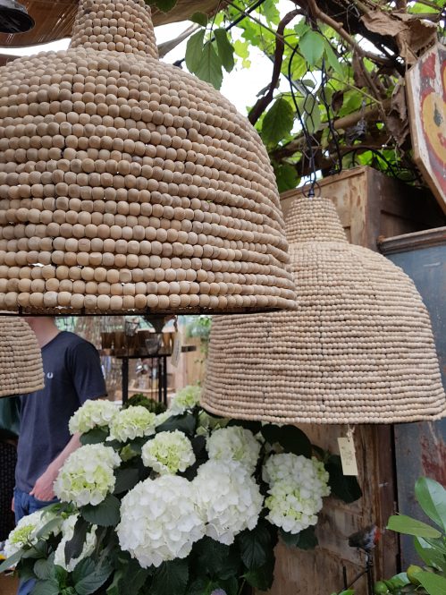 Bead pendent lights, Petersham Nursery. Photo: Charis White interiors blog